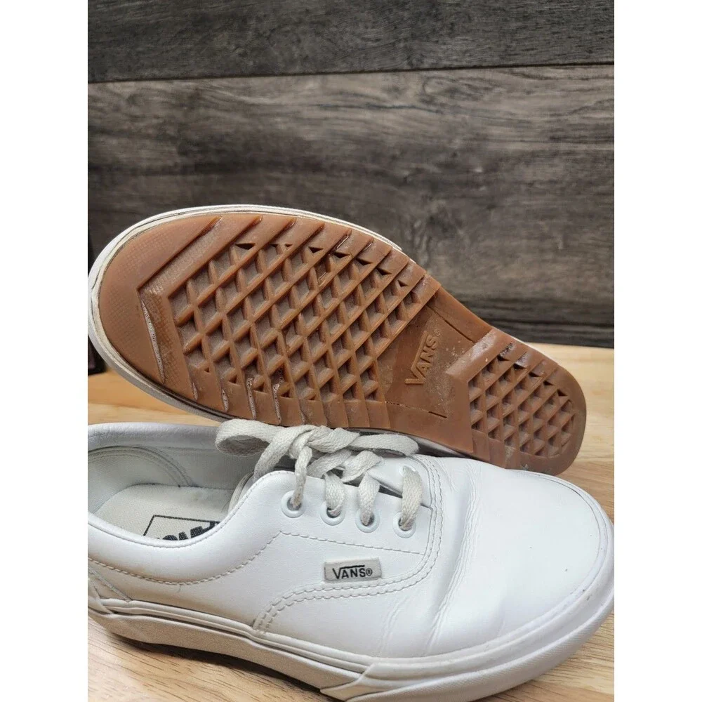 Vans Era Stacked Womens Size 6 Platform Lace Up Low Top White Sneakers